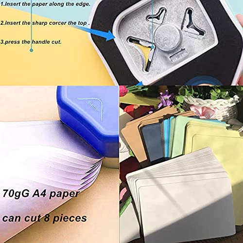 QIQQIKIN Paper Corner Rounder 3 in 1 (R4mm+R7mm+R10mm), Punches for Crafts, Cutter ,Envelope Punch Board ,Hole Puncher, Laminate, DIY Projects, Photo Cutter,Card Making Scrapbooking and Journaling