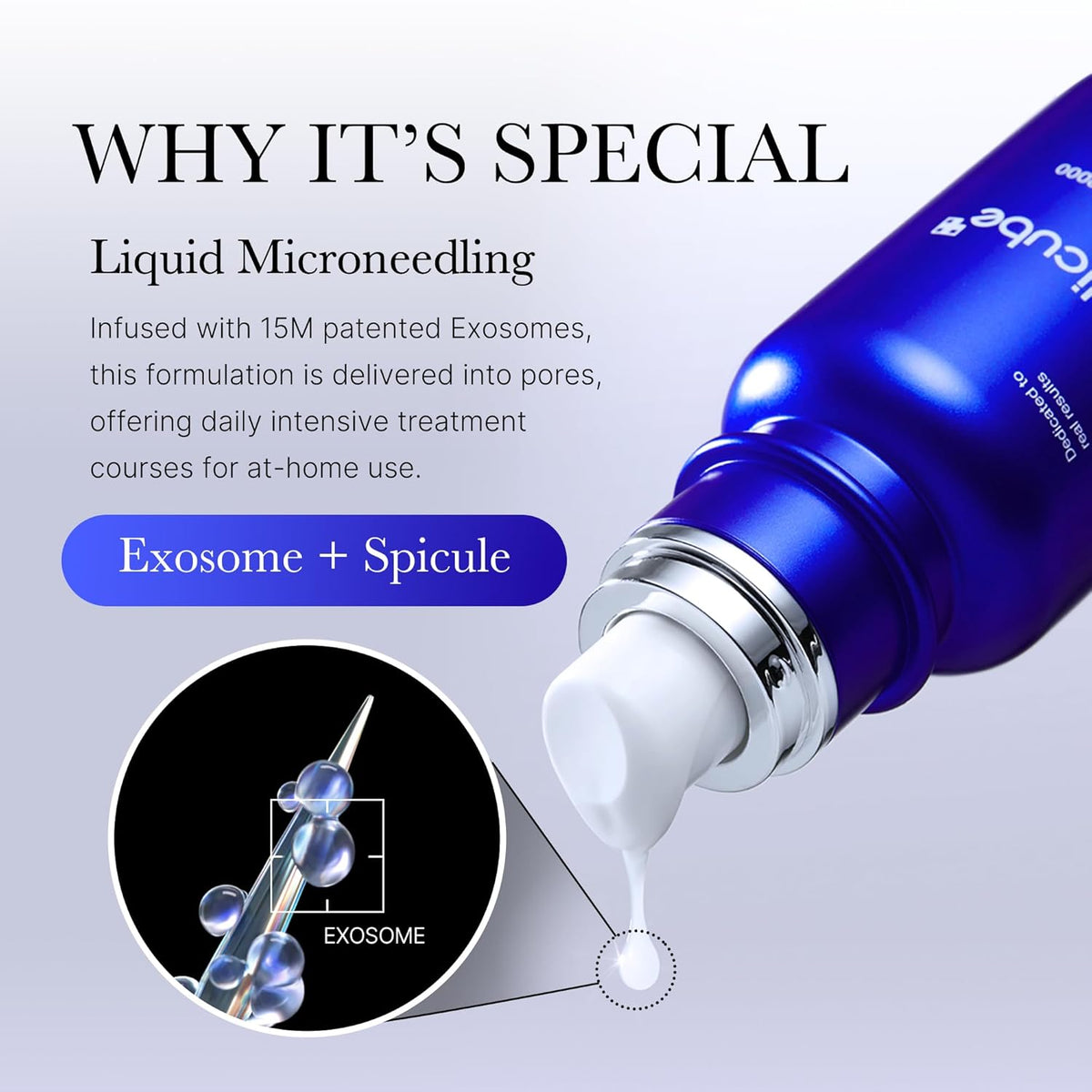 medicube Exosome Shot Zero 2,000 PPM Spicule Facial Serum | Liquid Skin Booster Serum | Exosome, AHA+BHA+PHA | Pore Care, Dead Skin Cells, Skin Texture | Korean Skincare, 1.01 fl.oz