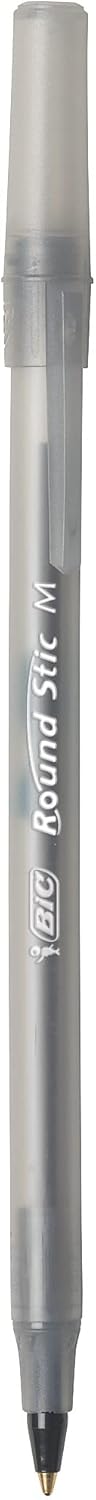 BIC Round Stic Xtra Life Ballpoint Pen, Ultra Long Lasting and Consistent Ink Flow, 60-Count in Black Ink