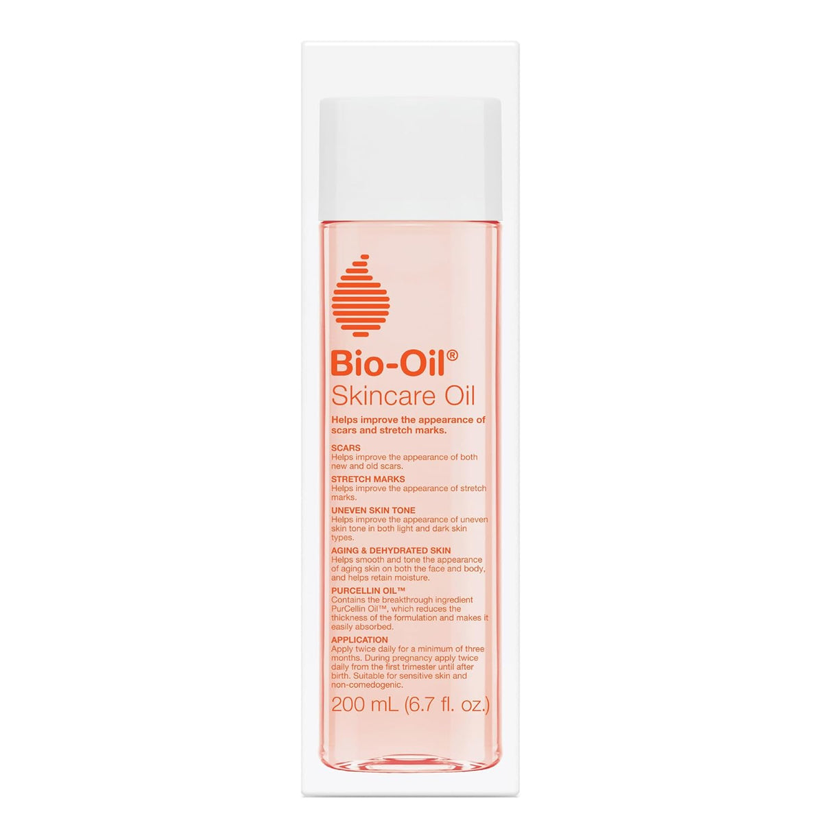 Bio-Oil Skincare Body Oil Serum, Face and Body Moisturizer with Vitamin E & A, for Scars, Stretch Marks, Sensitive Skin, All Skin Types, Dermatologist Recommended, Non-Comedogenic, 6.7 Oz
