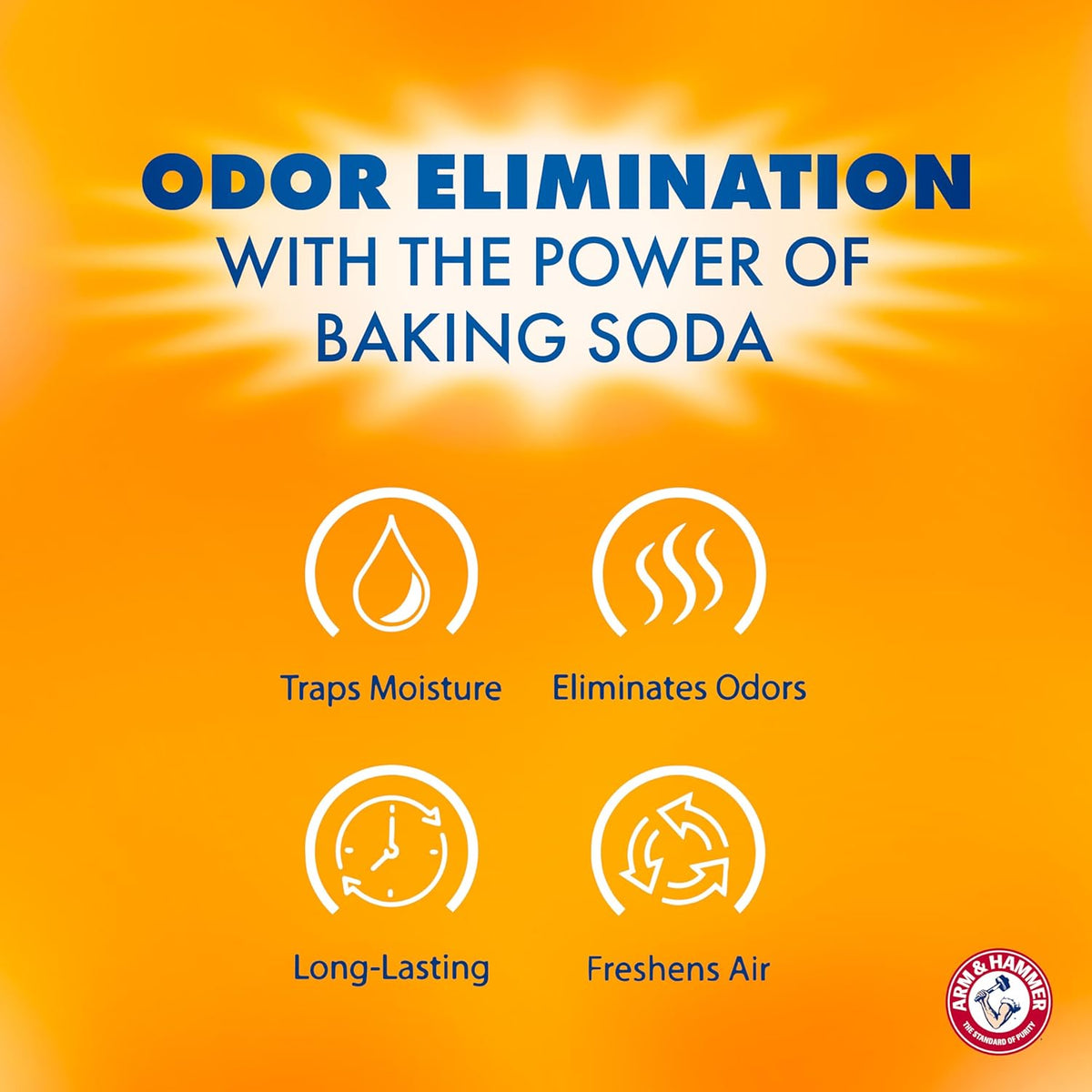 Arm & Hammer Fragrance Free Refillable Moisture Absorber and Odor Eliminator 14 oz. Tub