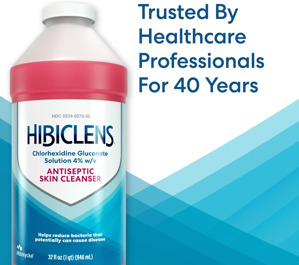 Hibiclens ?Antimicrobial and Antiseptic Soap and Skin Cleanser ?32 oz ?for Home and Hospital ?4% CHG, Packaging May Vary