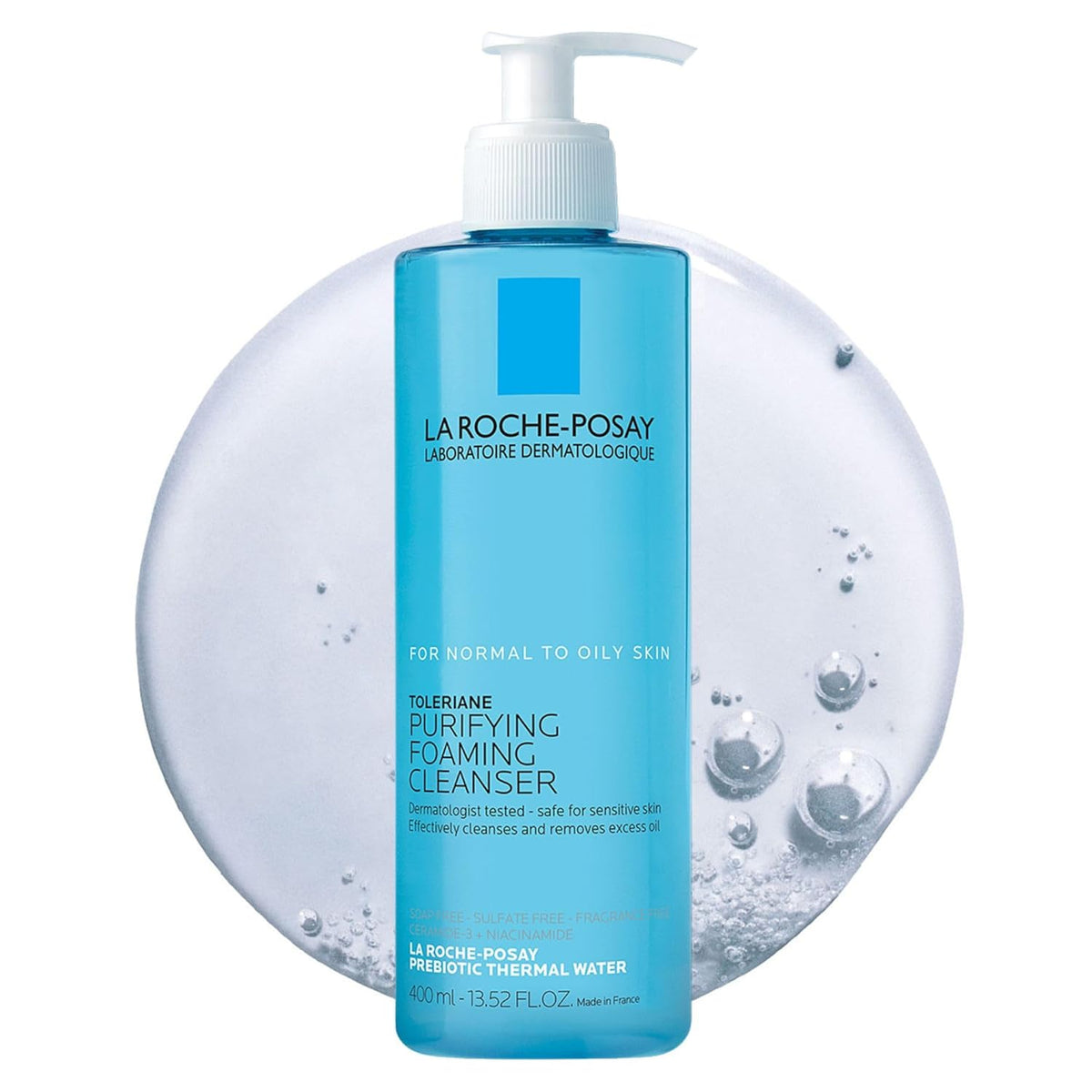 La Roche-Posay Toleriane Purifying Foaming Facial Cleanser, Oil Free Face Wash for Women & Men with Niacinamide + Ceramides, Pore Cleanser Safe For Sensitive Skin, Won? Dry Out Skin, Soap Free