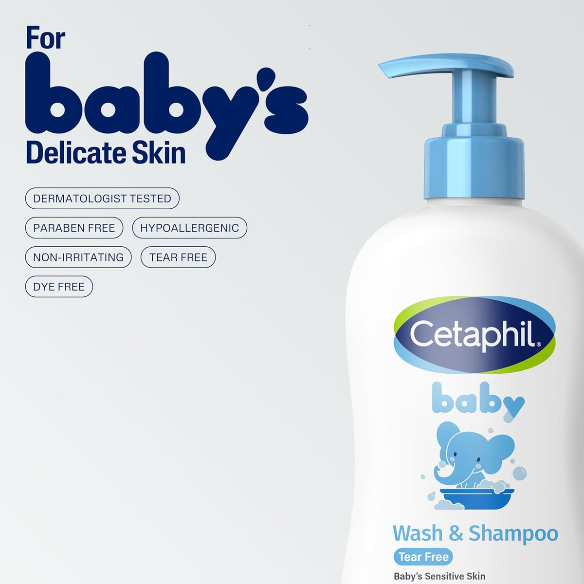 Cetaphil Baby Shampoo and Body Wash with Organic Calendula, Tear Free, Hypoallergenic, Ideal for Everyday Use, Dermatologist Tested, 7.8oz