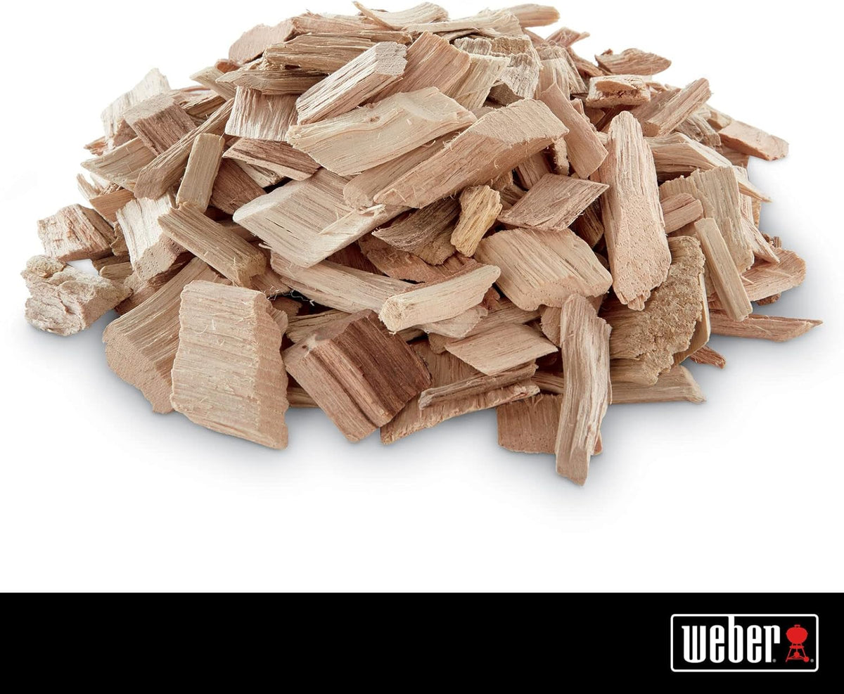 Weber Apple Wood Chips, 2 lb ?Premium BBQ Smoking & Grilling Chips for Subtle, Sweet Apple Flavor ?Ideal for Beef, Lamb, Poultry, Pork & Fish