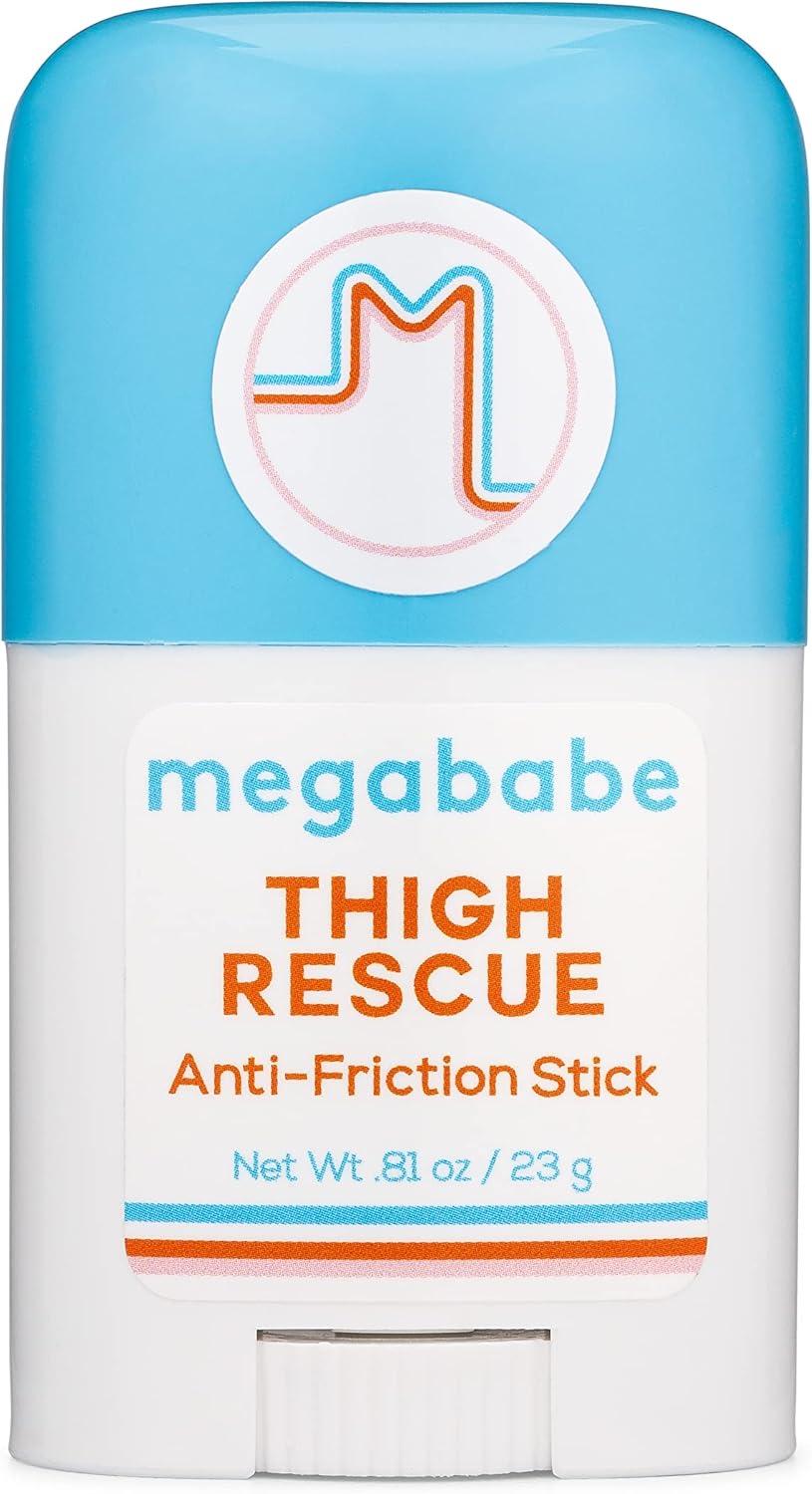 Megababe Thigh Rescue Anti-Chafe Stick Mini | Travel size, great for on-the-go | Prevents skin chafe & irritation | Thighs, arms, bra-lines & more