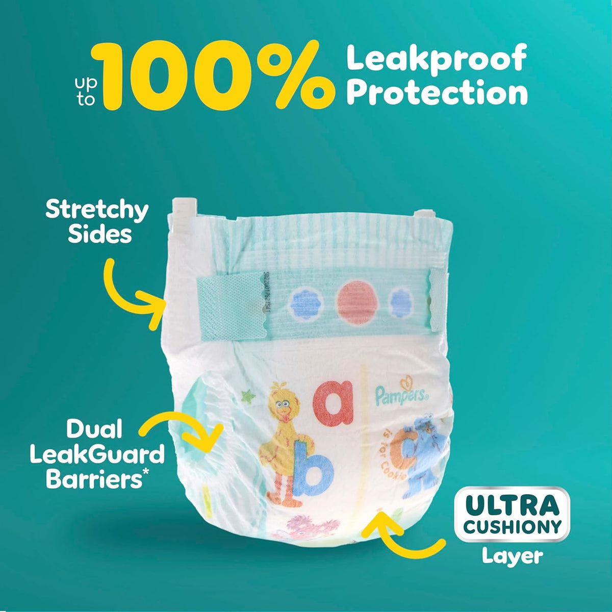 Pampers Diapers - Baby Dry - Size 1, 120 Count, Absorbent Disposable Infant Diaper (Packaging May Vary)