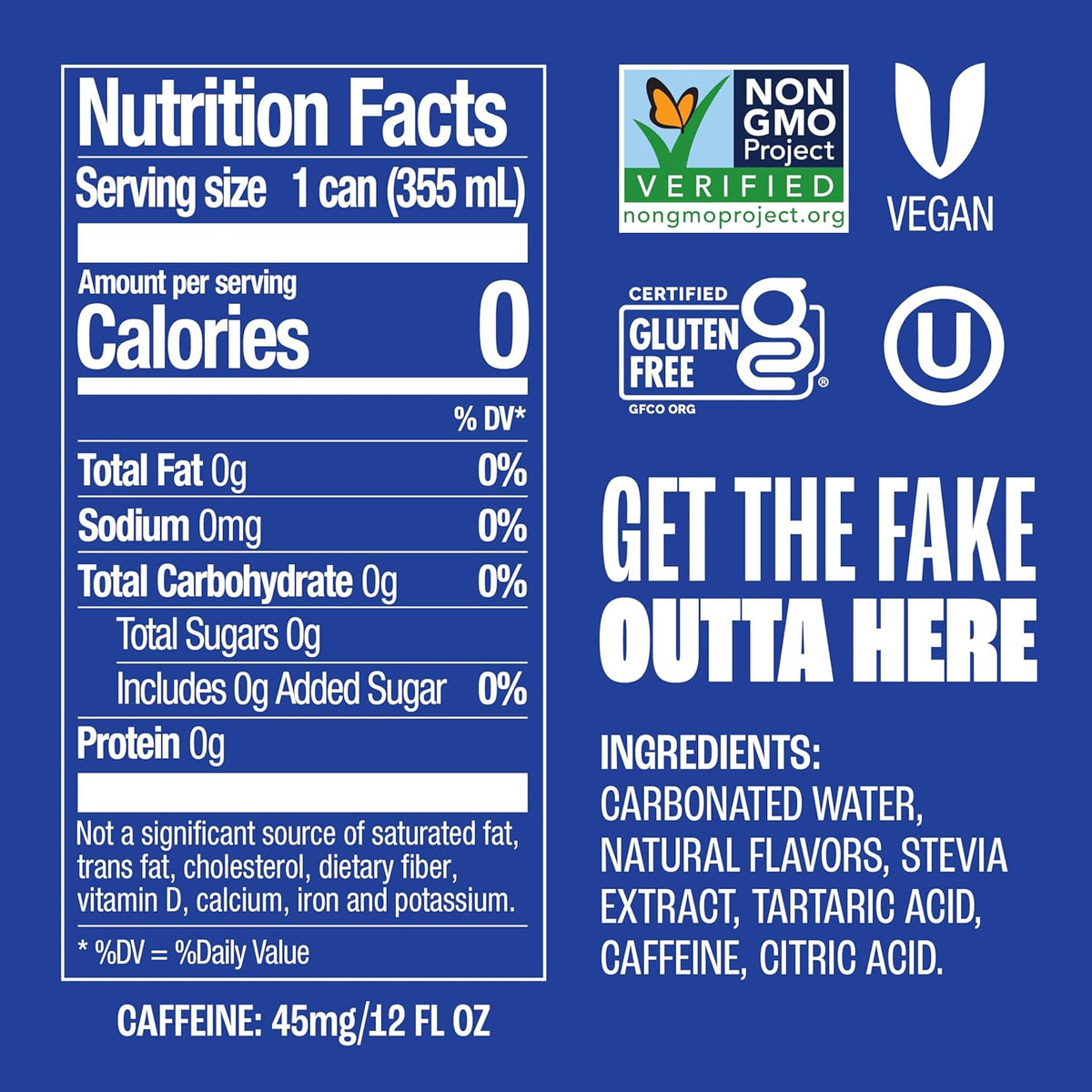 Zevia Zero Sugar Soda, Cola, 12 oz Cans (24-Pack) ?Naturally Sweetened, Zero Calorie Sugar Free Soda - Non-GMO Project Verified, Gluten-Free, Vegan