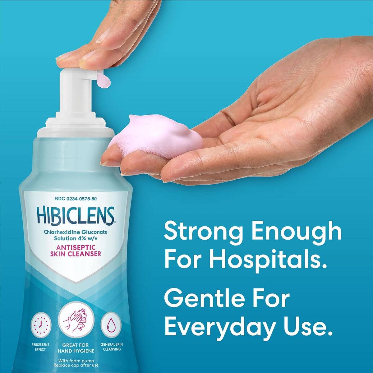 Hibiclens ?Antimicrobial and Antiseptic Soap and Skin Cleanser ?8 oz with Foaming Pump ?for Home and Hospital ?4% CHG