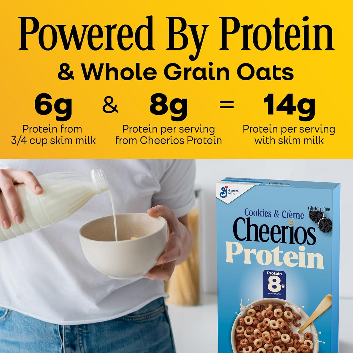 Cheerios Protein Cereal, Cookies and Cr?e, 8g Protein, Family Size, 15 oz