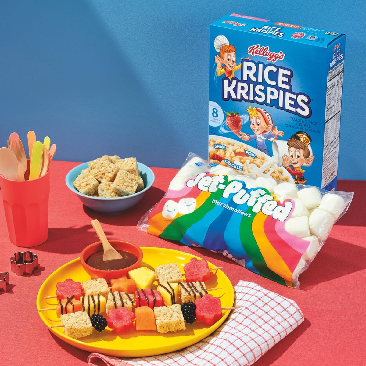 Kellogg's Rice Krispies Cold Breakfast Cereal, 8 Vitamins and Minerals, Rice Krispies Treats, Giant Size, Original, 24oz Box (1 Box)