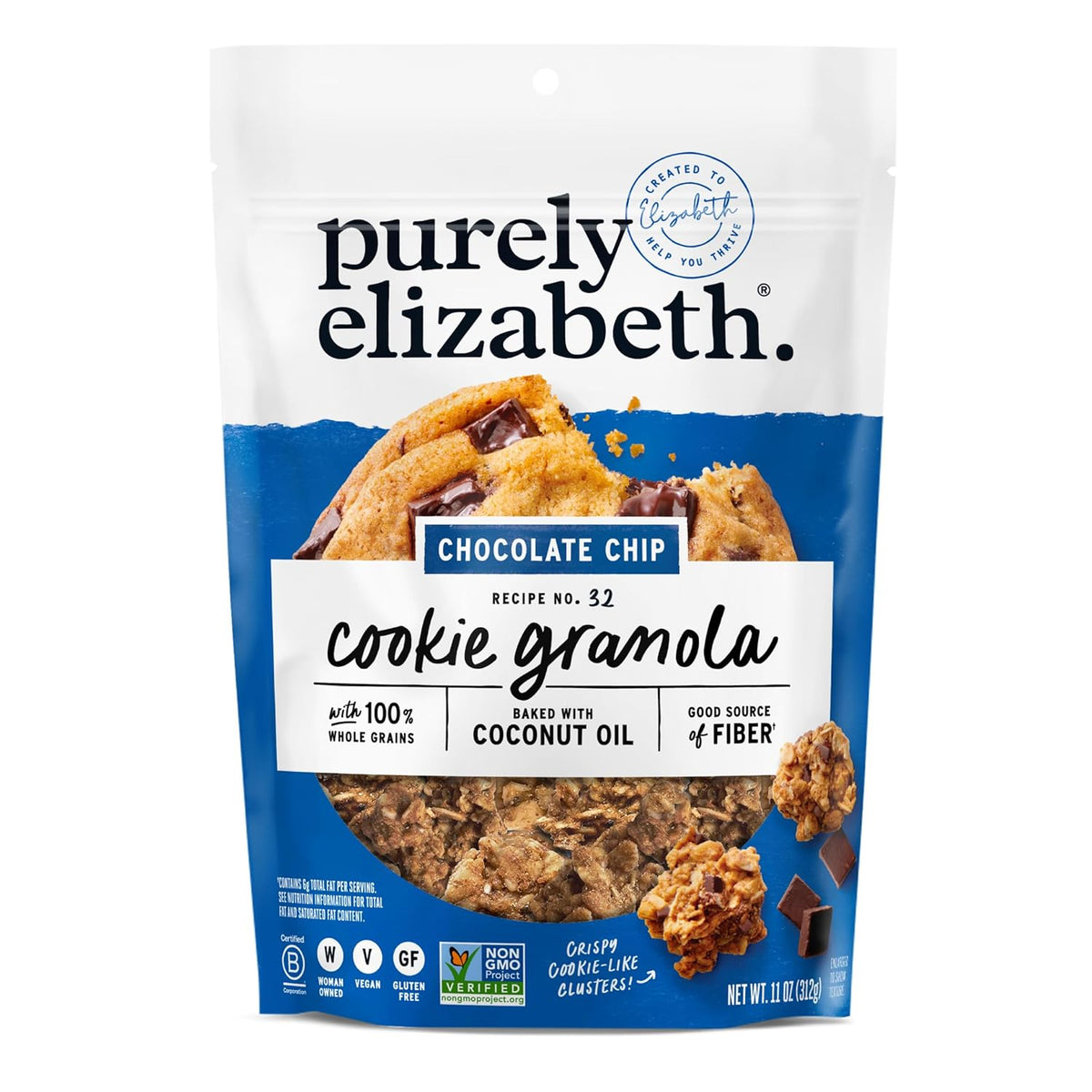 Purely Elizabeth, Cookie Granola Chocolate Chip, 11 Ounce